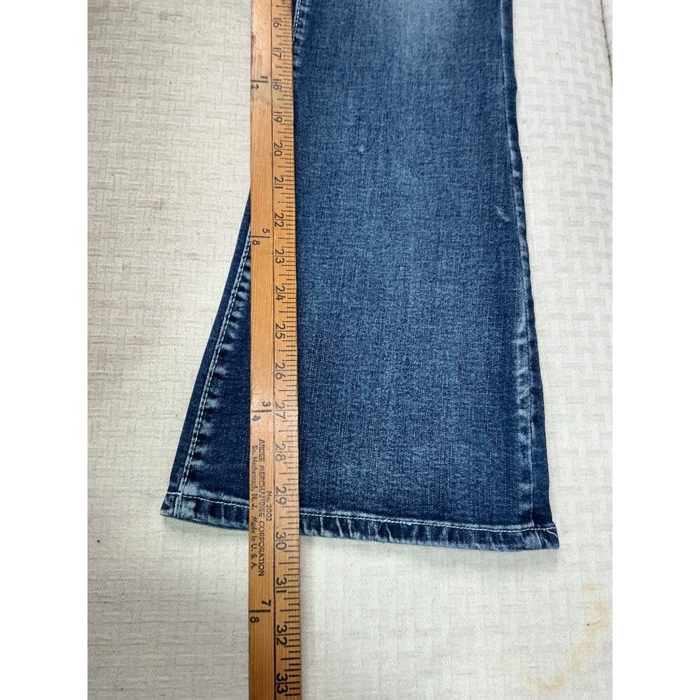 Sky Premium Women's Size 13 Blue Bootcut embellished Angel Wings Skull Jeans - Picture 10 of 12